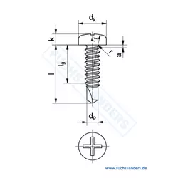 DIN 7504 M - F+S PRO Drilling screws with pan head