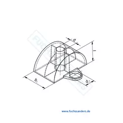 HN 5850 R - Plastic spacer for round profile
