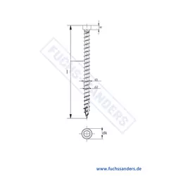 HN 8523 - F+S PRO board screws with cylindrical head, full thread