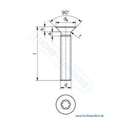 ISO 14581 - Hexalobular socket countersunk head screws