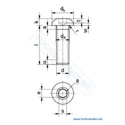 ISO 7380-1 - Hexagon socket button head screws