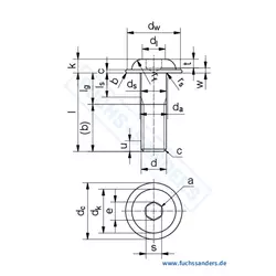 ISO 7380-2 - Hexagon socket button head screws with collar