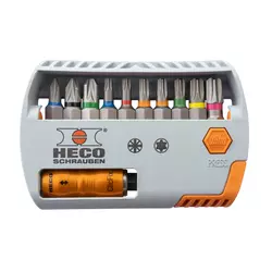 HECO Bitsbox-Selector, 11 pcs. with HECO- and Pozi-Drive
